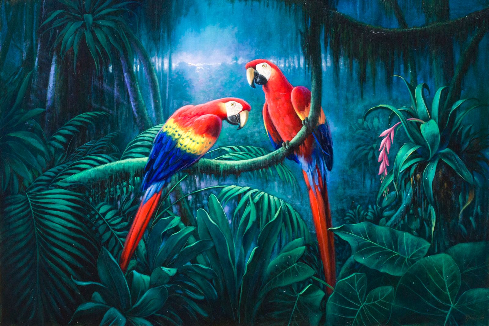 Guacamayas en selva