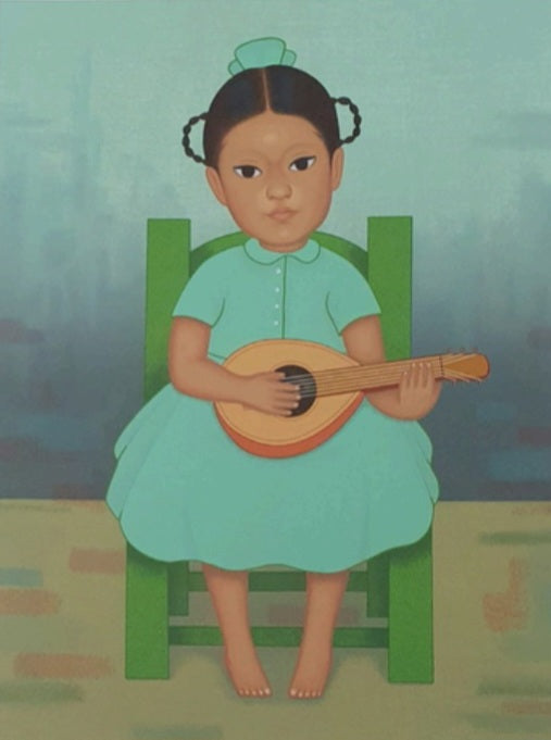 966- Niña con mandolina"