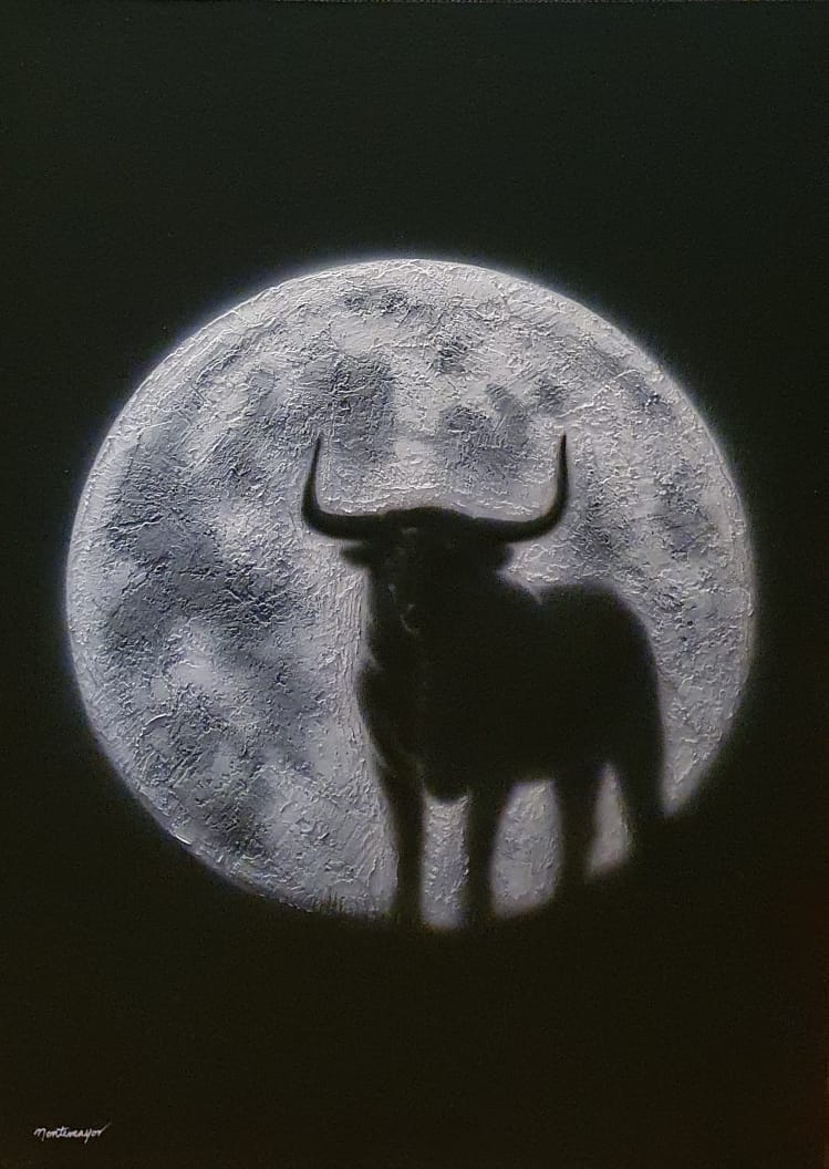 Toro de luz a la luna
